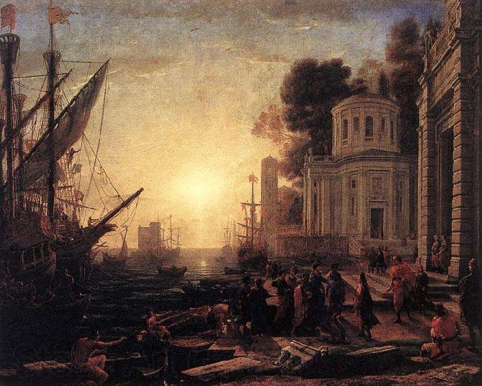 Claude Lorrain The Disembarkation of Cleopatra at Tarsus Norge oil painting art
